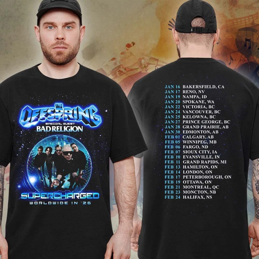 The Offspring For Supercharged Worldwide Tour Sechdule On January 2026 Shirt