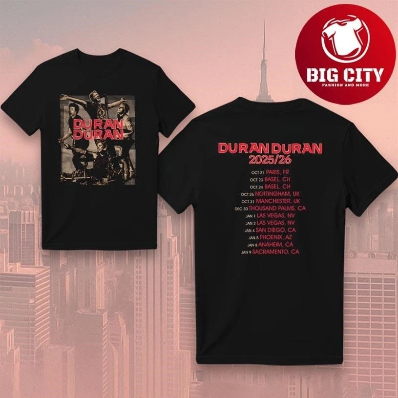 Duran Duran Tour 2025-2026 New Two Sided Shirt