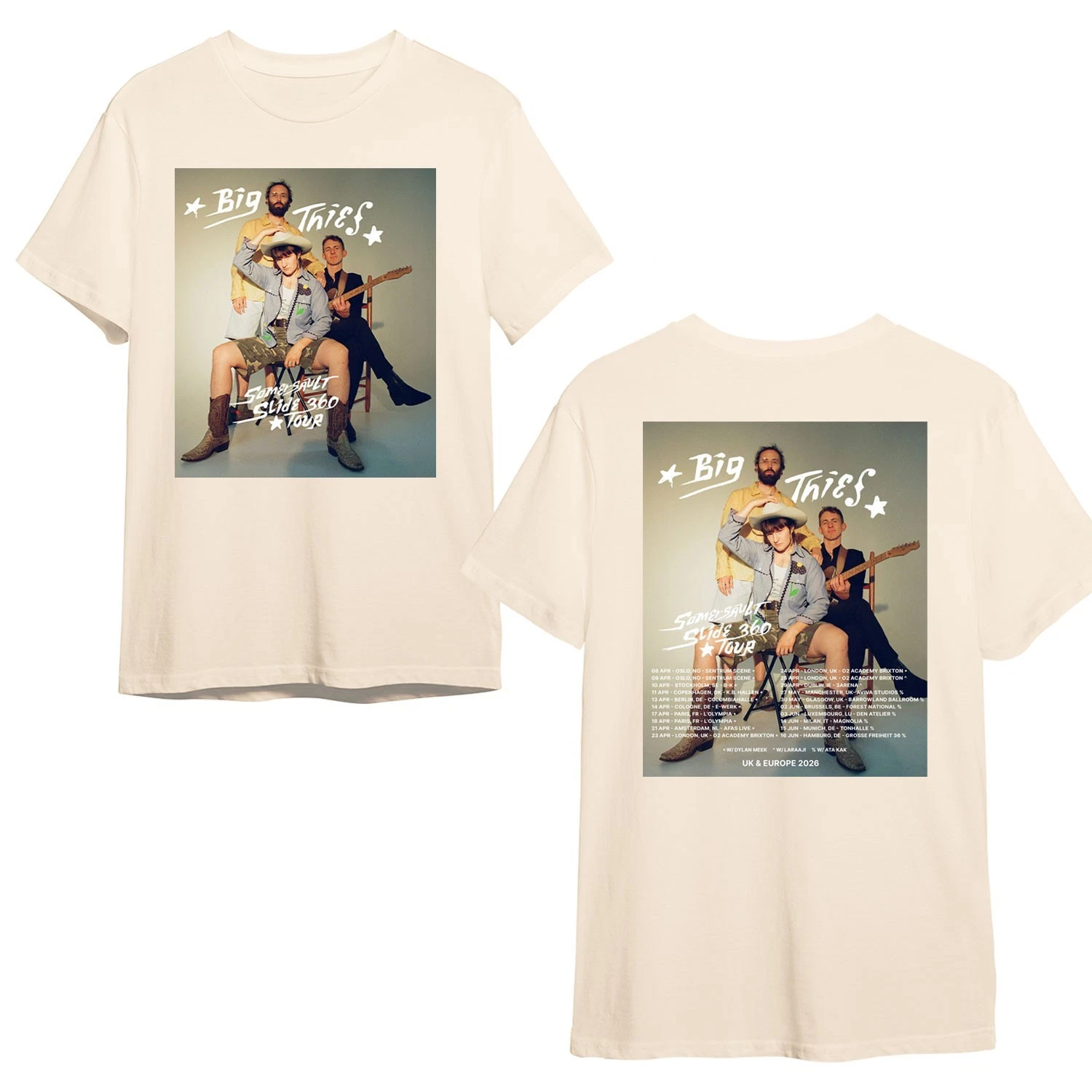 Big Thief Somersault Slide 360 Tour 2026 Tour Dates Tshirt