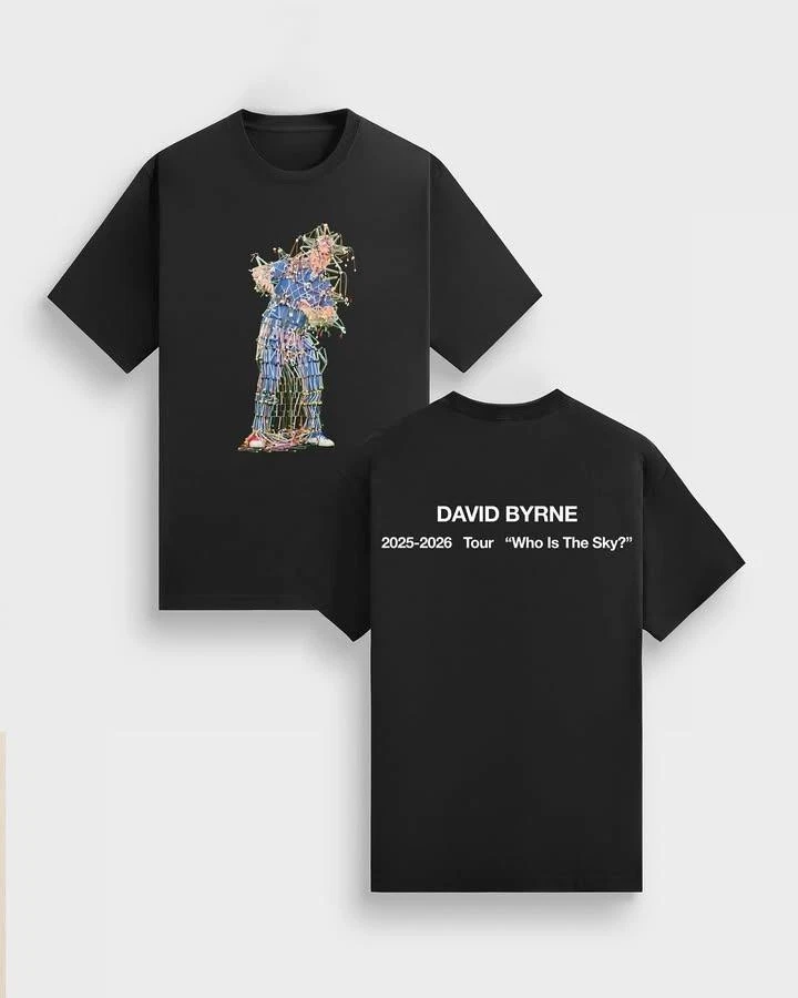 David Byrne 2025-2026 Tour Who Is The Sky, Reprint T Shirt