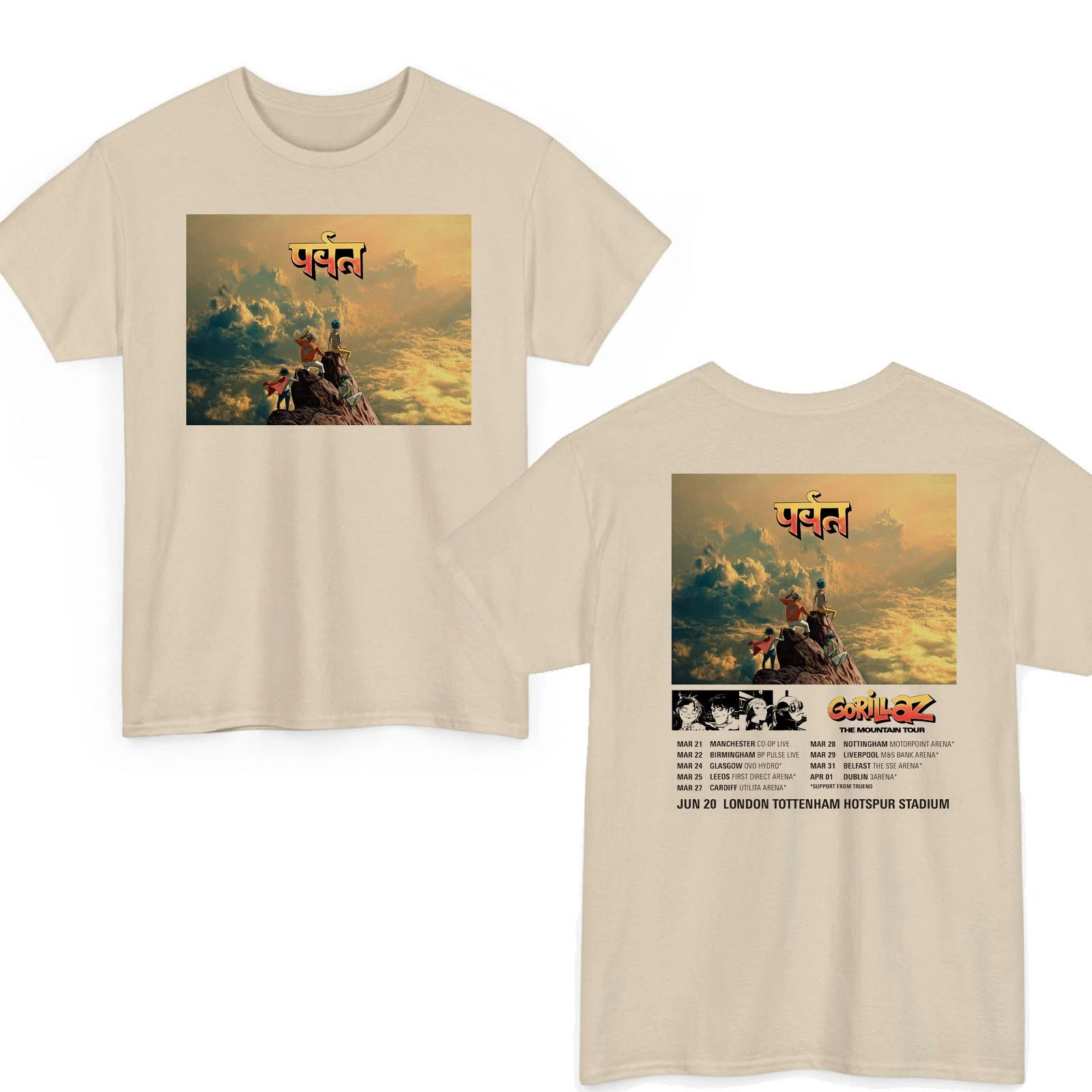 Gorilaz The Mountain Tour 2026 Gift For Fans Unisex S-5Xl Shirt