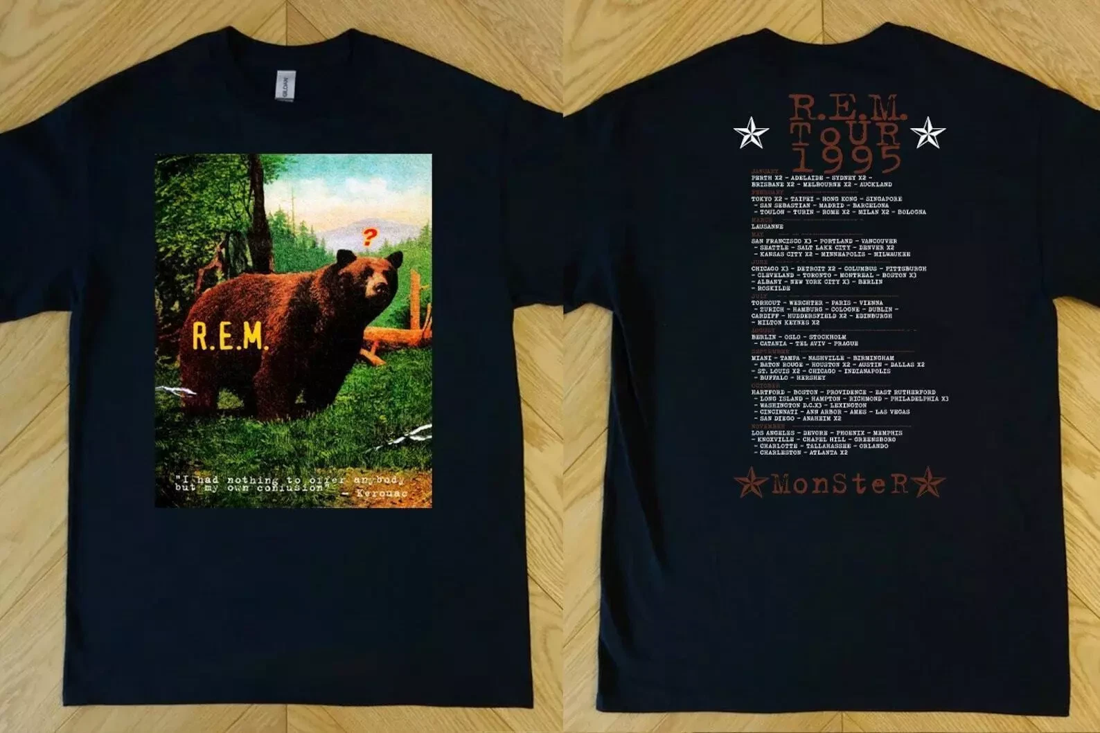 R.E.M. Bear Nature Monster Concert Tour 1995 Shirt
