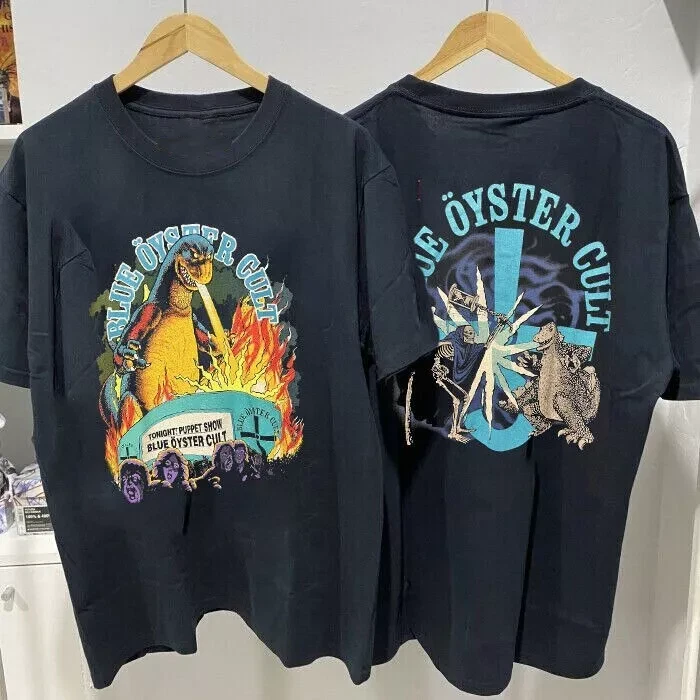 Blue Oyster Cult Band 90S 2 Side Black T Shirt