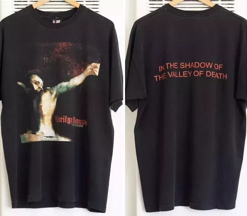 2000 Marilyn Manson Holy Wood Reprint 2 Side Classic Retro Unisex Tshirt
