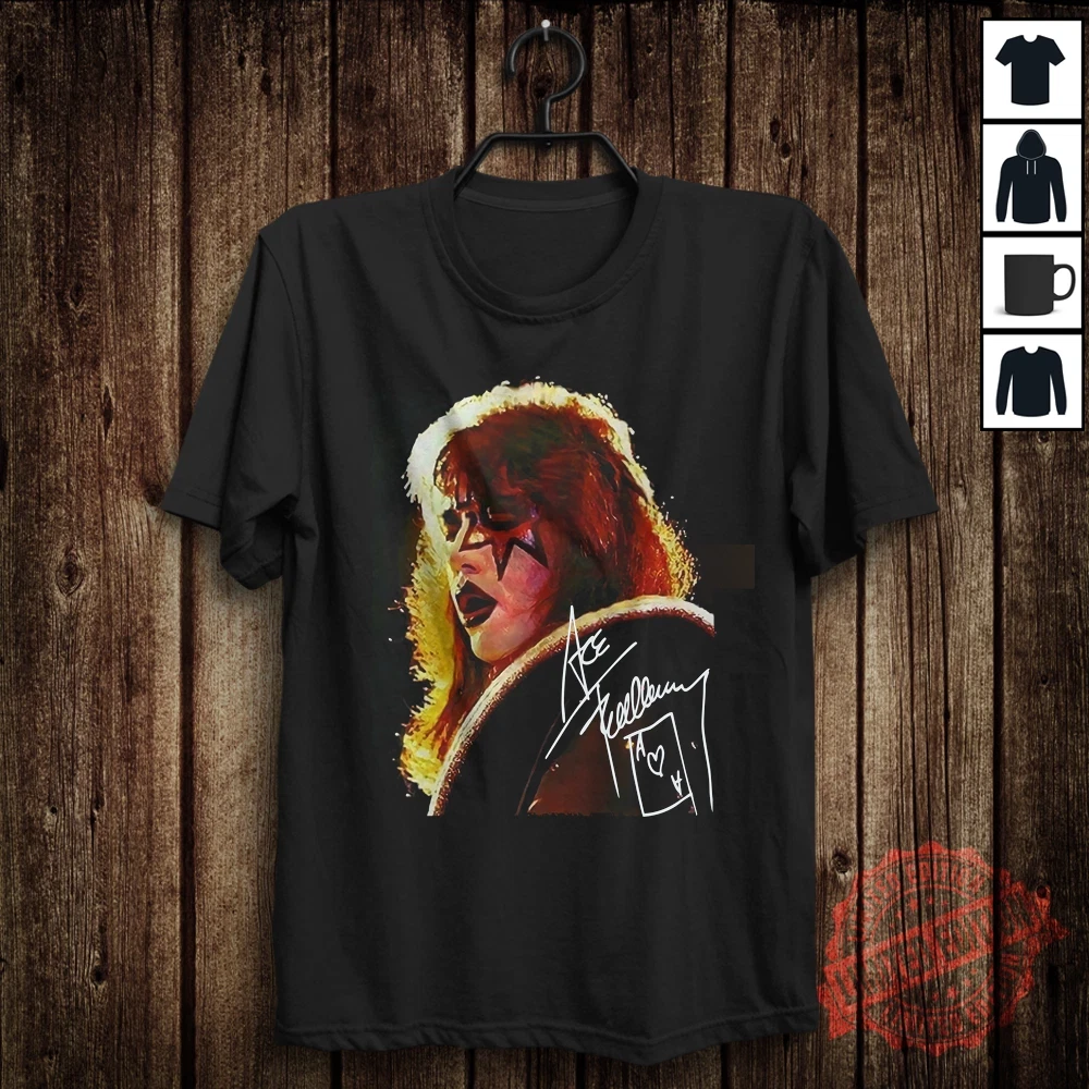Vintage Ace Frehley Band Cotton Black All Size Unisex Shirt