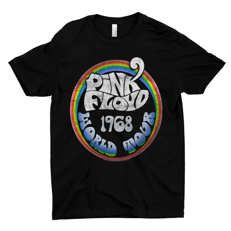Rainbow Ombre 1968 World Tour Design Distressed Shirt