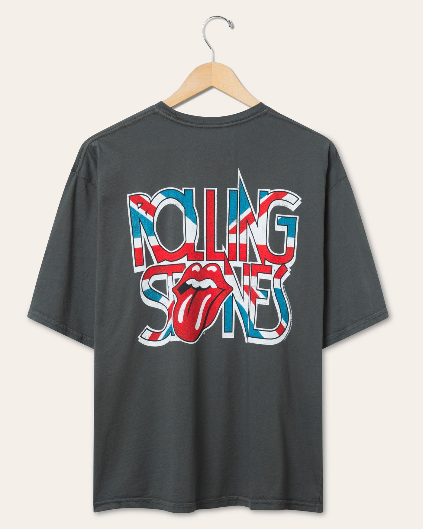 The Rolling Stones Uk Flag Oversized Shirt Reprint