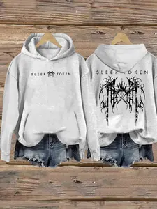 New Sleep Token 2 Side Hoodie, Sweatshirt- Retro Logo Print Unisex Sweatshirt