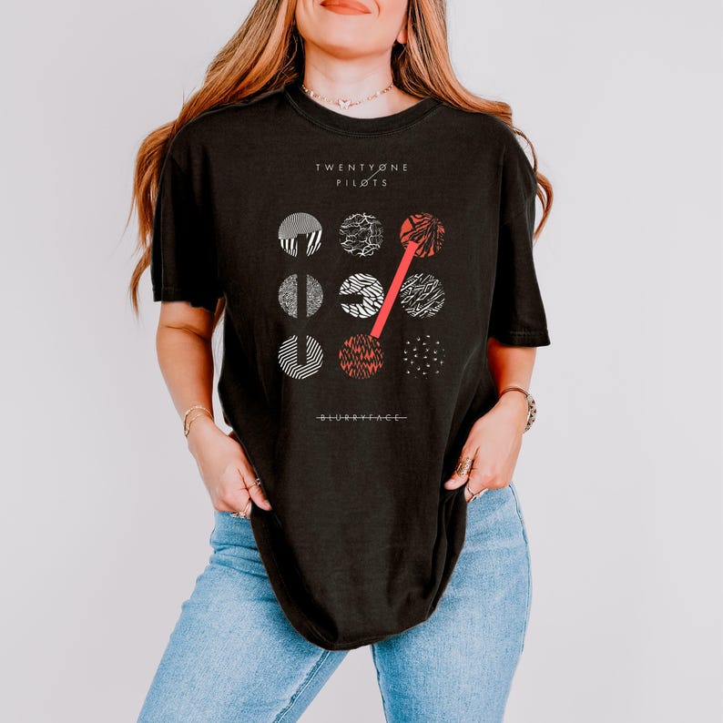 Twenty One Pilots Blurryface Album Design Shirt Black
