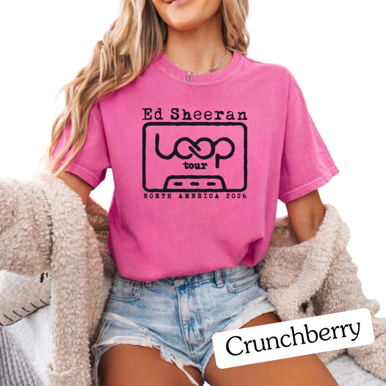 Ed Sheeran Loop Tour Shirt  North America 2026 Concert Graphic