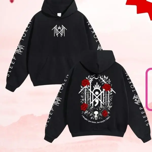 Sleep Token Flowers Red Logo Hoodie, Sleep Token Tour 2025 Shirt, New Song Concert Tour, Gift For Fan