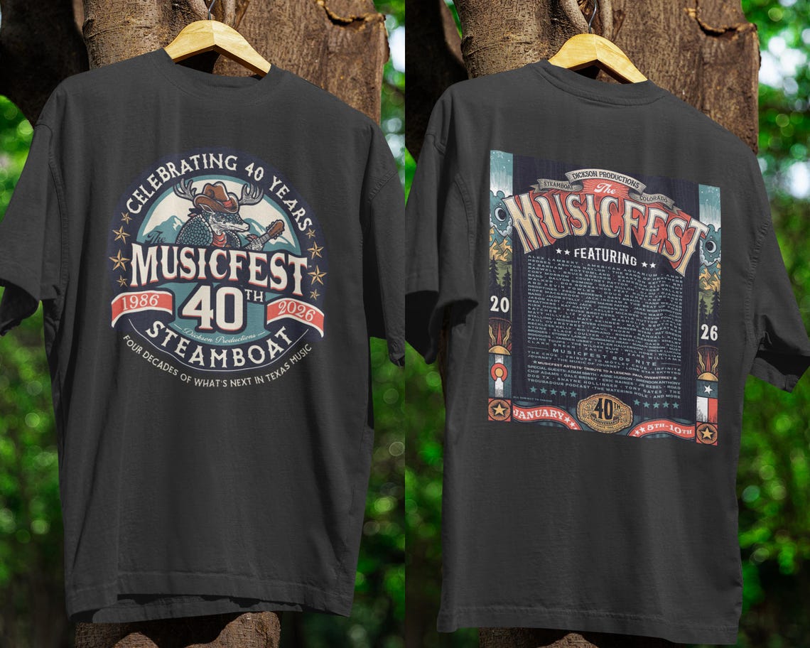 Steamboat Music Fest 19862026 Shirt 40 Years Of Music