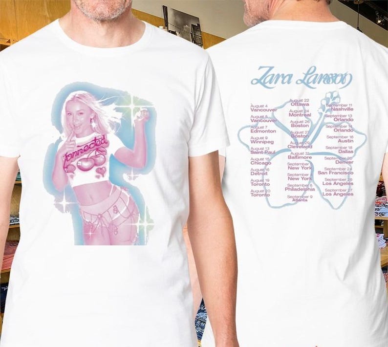 Zara Larsson Sparkle Date Tour 2025 Shirts