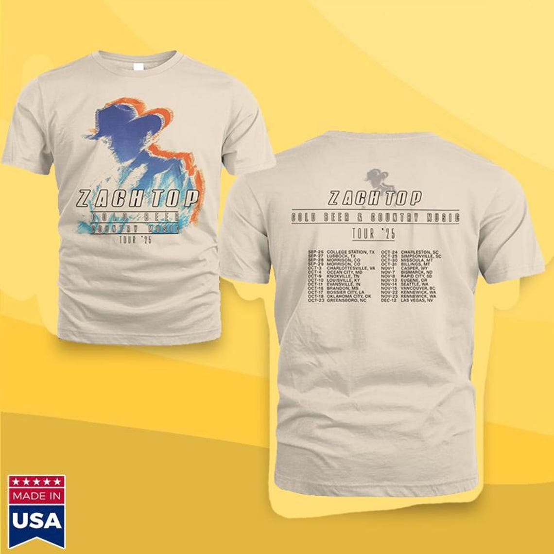 Zach Top Merch Double Zach Tour 2025 Shirt