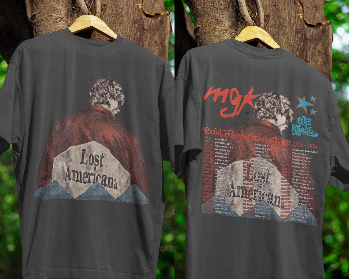 Machine Gun Kelly Lost American Tour 2025 2026 Shirt Pop Rock
