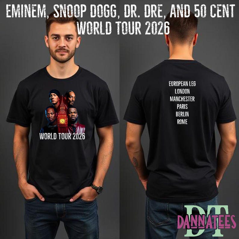 Eminem Snoop Dogg Dr. Dre 2026 Tour Shirt