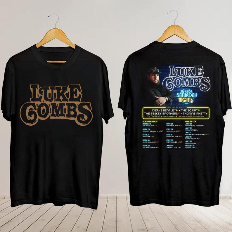 Luke Combs My Kinda Saturday Night Tour Shirt