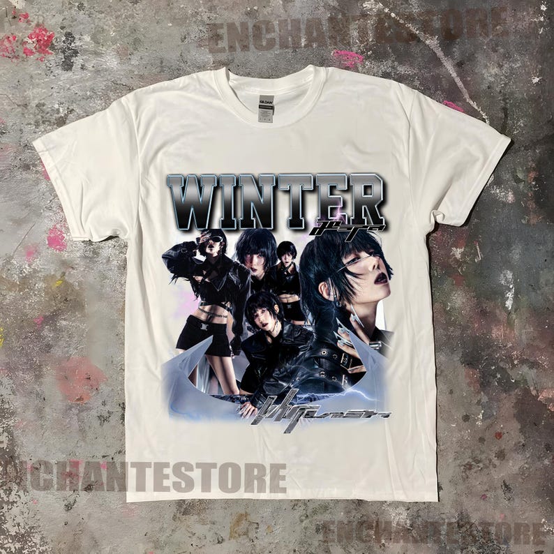 Retro Aespa Winter Synk Parallel Line Tour Shirt