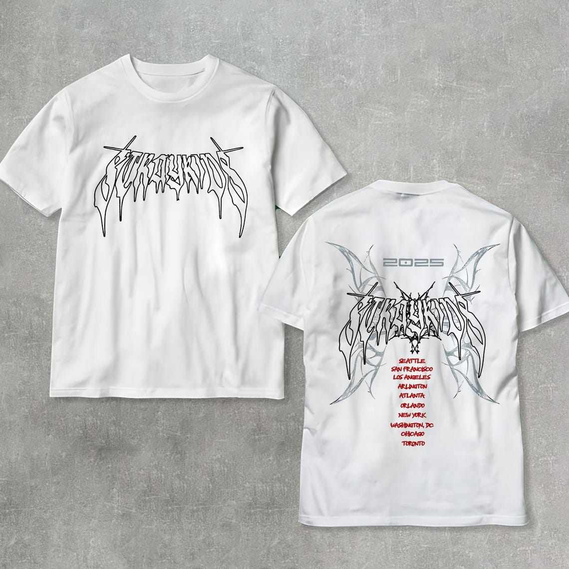 Retro Stray Kids Domiate World Tour Shirt