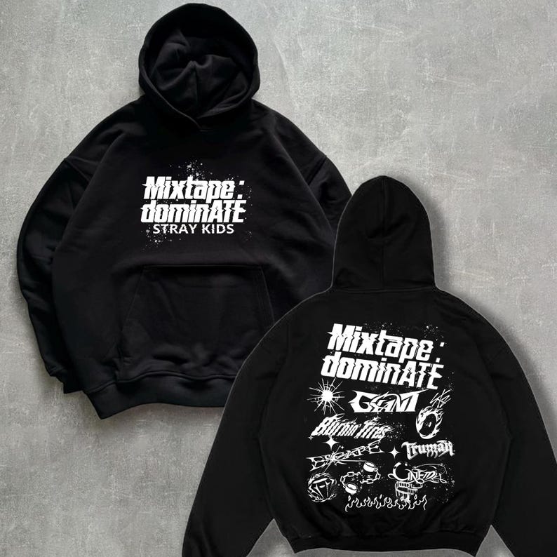 Retro Stray Kids Mixtape Domiate Tracklist Hoodie
