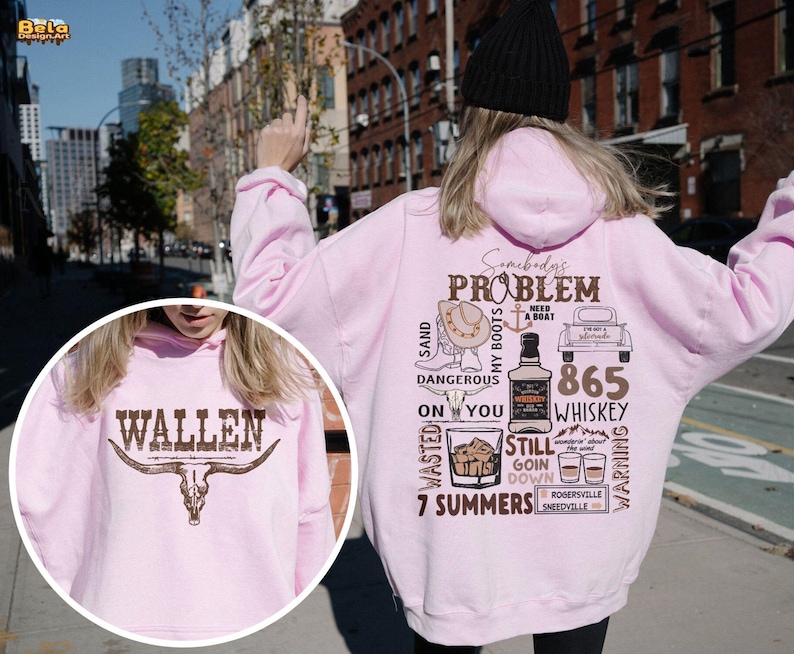 Morgan WallenS World Tour 2025 2 Side Cowboy Girl Hoodie
