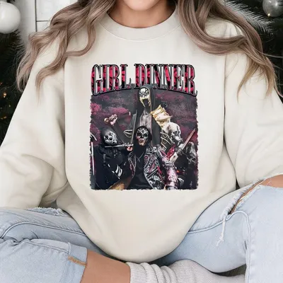 Sleep Token Sweatshirt Girl Dinner Meme Meets Rock Band Style