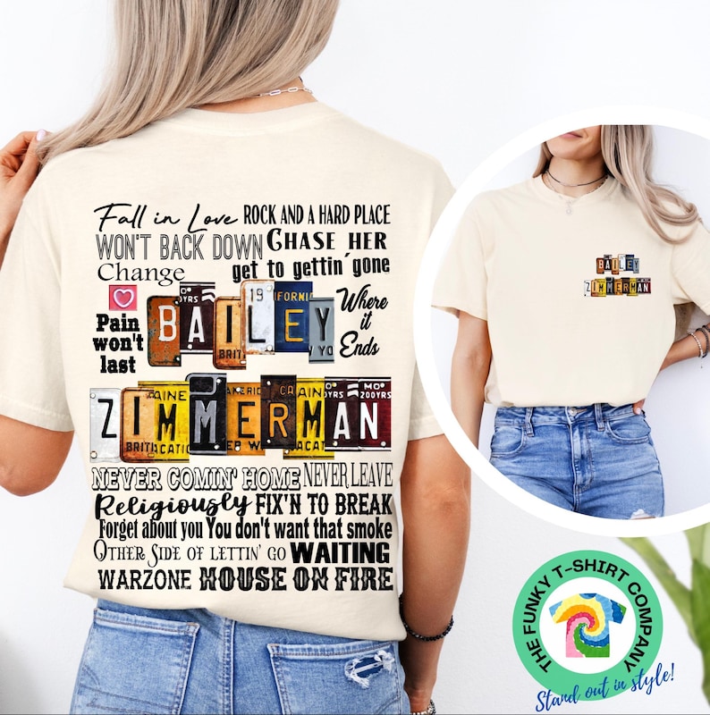 Bailey Zimmerman Shirt Country Music Fan Apparel