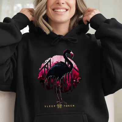 Sleep Token Even In Arcadia Art Pink Flamingo Hoodie