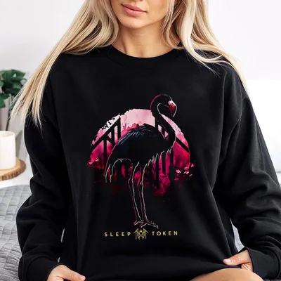Sleep Token Even In Arcadia Art Pink Flamingo Sweatshirt