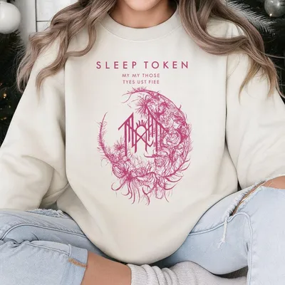 Sleep Token Unisex Oversized Retro Rose Sweatshirt