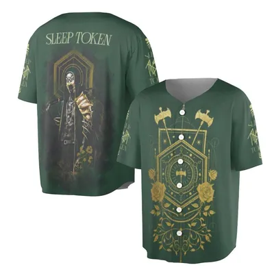 Sleep Token Golden Hexagon Graphic Worship Metalcore Band Fan Gear Baseball Jersey