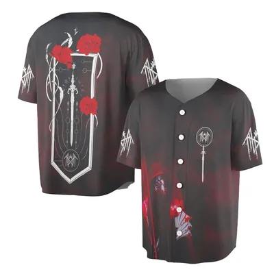 Sleep Token Vessel Sword & Red Roses Graphic Baseball Jersey