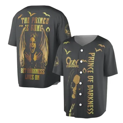 Ozzy Osbourne Prince Of Darkness Heavy Metal Band Merch Baseball Jersey