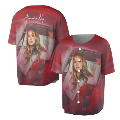 Amanda Kay Red Car Portrait Design Baseball Jersey