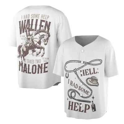 Wallen Malone I Had Some Help Jersey Baseball Jersey