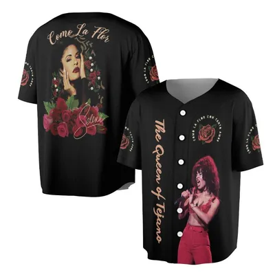 Selena Quintanilla Baseball Jersey 'Como La Flor' The Queen Of Tejano Baseball Jersey