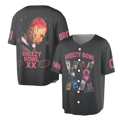 Chris Brown Breezy Bowl Xx R&B Singer Concert Merch Baseball Jersey