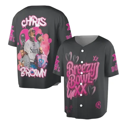 Chris Brown Breezy Bowl R&B Pop Music Merch Baseball Jersey