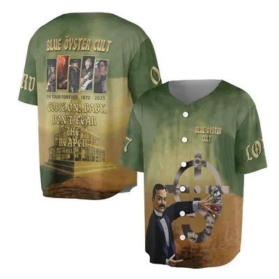 Blue Yster Cult Don'T Fear The Reaper Classic Rock Band Merch Us Tour 1972-2025 Baseball Jersey