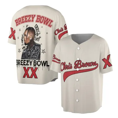 Breezy Bowl Chris Brown Inspired Urban Streetwear Top Baseball Jersey