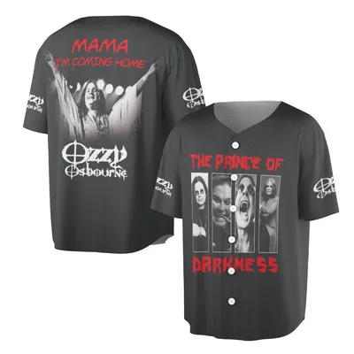 Ozzy Osbourne Prince Of Darkness Rock Mama I'M Coming Home Heavy Metal Concert Gear Baseball Jersey