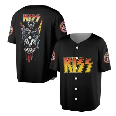 Kiss Band The Starchild & Demon Graphic Merch Baseball Jersey