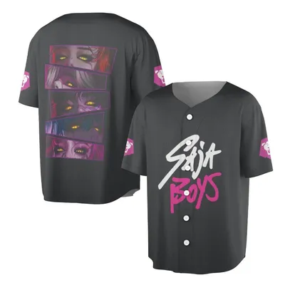 Sk8 Boys Anime Eyes Graphic E-Boy Streetwear Baseball Jersey