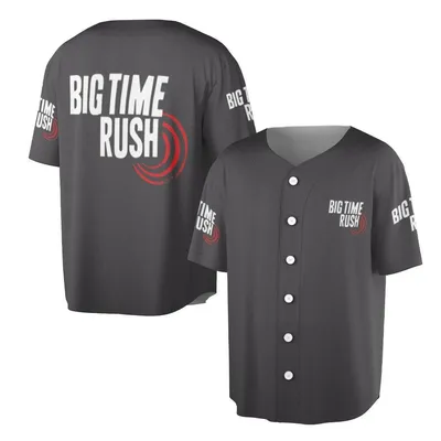 Big Time Rush Red Swirl Logo Pop Music Boy Band Fan Merch Baseball Jersey