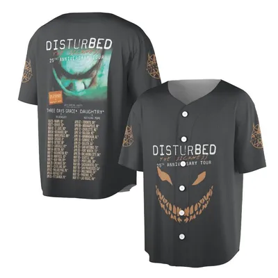 Disturbed The Sickness 25th Anniversary Baseball Jersey Three Days Grace Hard Rock Band Merch Baseball Jersey