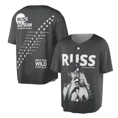 Russ Into The Wild Tour 2025 Big Sean Merch Baseball Jersey