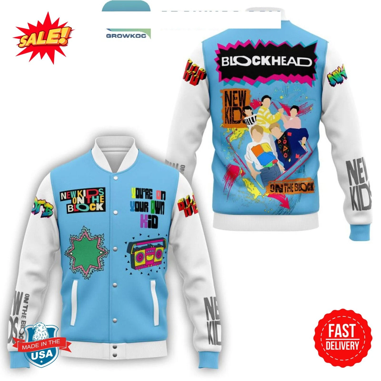 New Kids On The Block Blockhead Youre On Your Own Kid Baseball Jacket