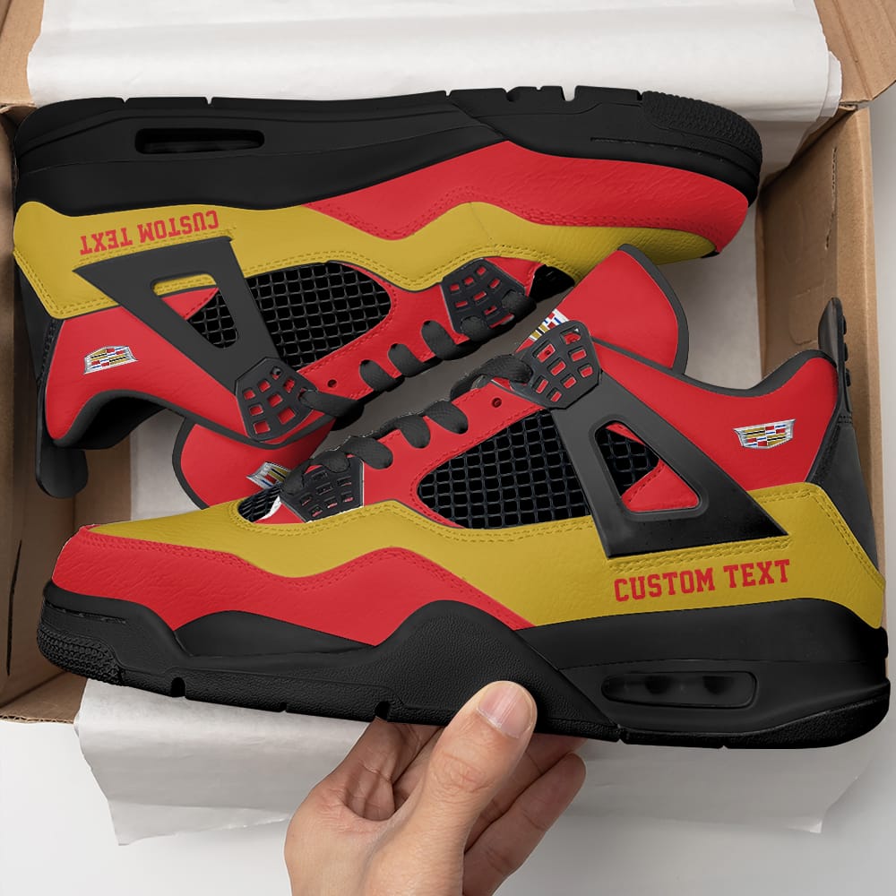 Cadillac AJ4 Sneakers Shoes For Men And Women Printed Full Size - Image 2