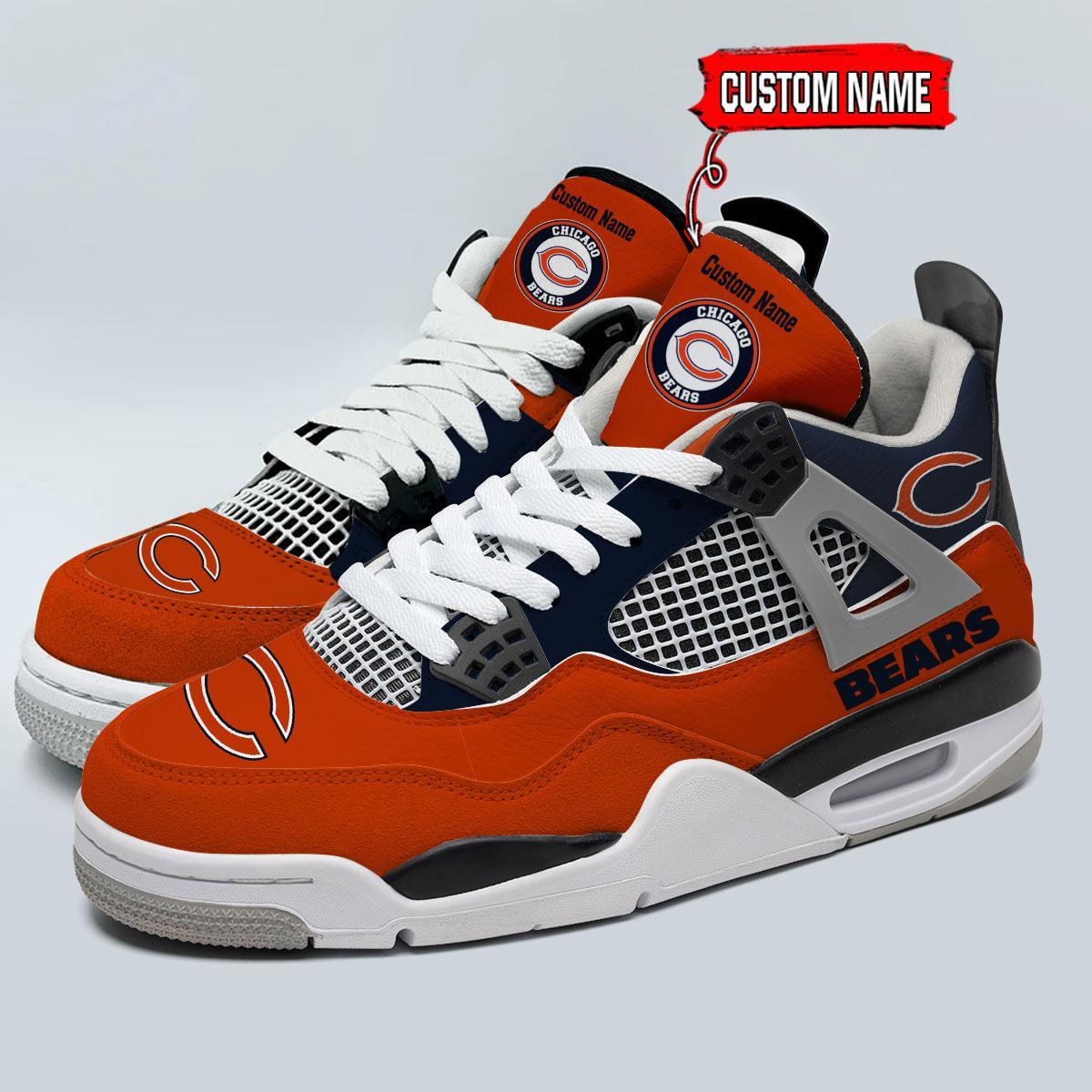 Chicago Bears Classic High Top Sneakers Shoes For Men And Women - Image 3
