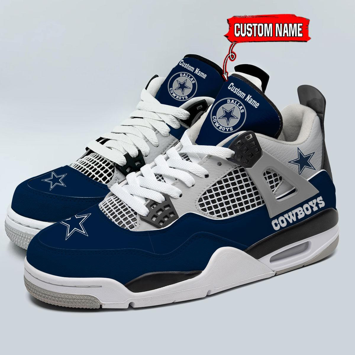 Dallas Cowboys Classic High Top Sneakers Shoes For Men And Women - Image 3